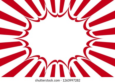 Party event material, for title space and message space with speed sense, American comic speech space