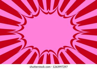 Party event material, for title space and message space with speed sense, American comic speech space