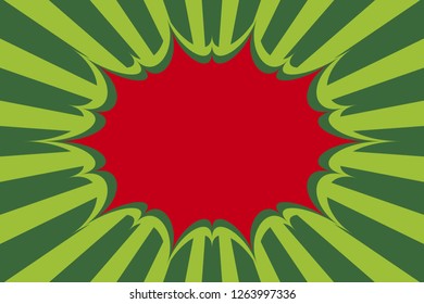 Party event material, for title space and message space with speed sense, American comic speech space