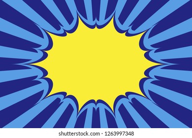 Party event material, for title space and message space with speed sense, American comic speech space