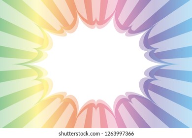 Party event material, for title space and message space with speed sense, American comic speech space