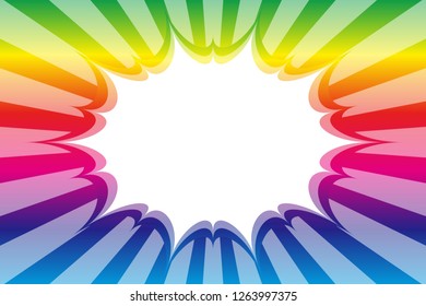 Party event material, for title space and message space with speed sense, American comic speech space