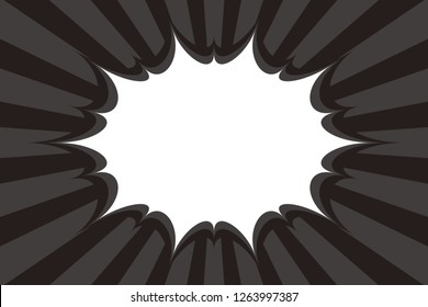 Party event material, for title space and message space with speed sense, American comic speech space