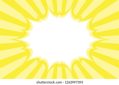 Party event material, for title space and message space with speed sense, American comic speech space