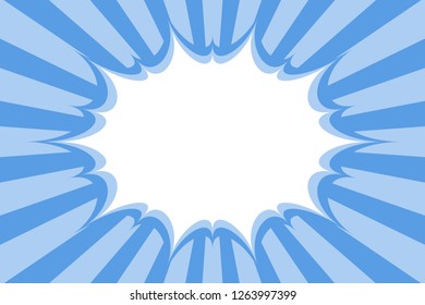 Party event material, for title space and message space with speed sense, American comic speech space