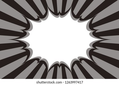 Party event material, for title space and message space with speed sense, American comic speech space