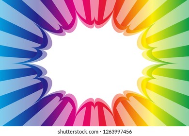 Party event material, for title space and message space with speed sense, American comic speech space