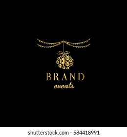 Party events vector logo design template