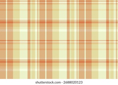 Vetor tartan tecido da festa, fundo micro sem costura xadrez. Verificação de textura de padrão têxtil bonito na paleta de cores clara e laranja.