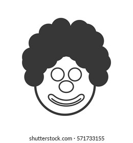 party face clown icon image, vector illustration design