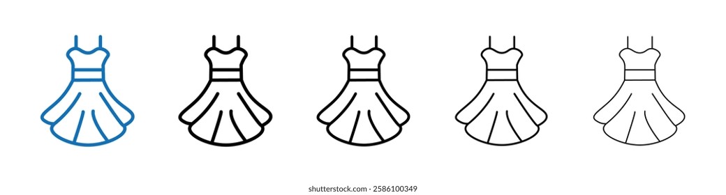 Party Fashion Dress icon Outline vector logo for web ui