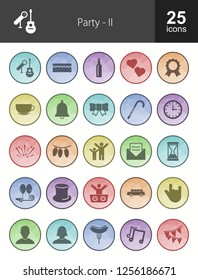 Party Filled Low Poly Icons