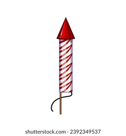 party firework rocket cartoon. explosion carnival, festive year, sparkle celebrate party firework rocket sign. isolated symbol vector illustration