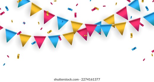 party flag background for celebration vector illustration