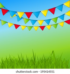 Party Flag Background Vector Illustration