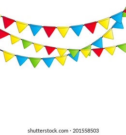Party Flag Background Vector Illustration. EPS 10