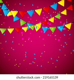 Party Flag Background Vector Illustration. EPS 10 