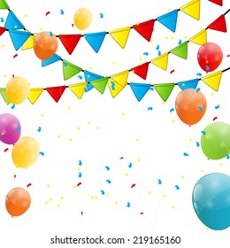 Party Flag Background Vector Illustration. EPS 10 