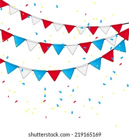 Party Flag Background Vector Illustration. EPS 10 