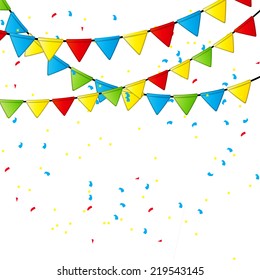 Party Flag Background Vector Illustration. EPS 10 