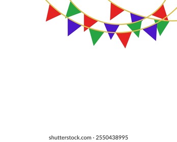 Party Flag Corner Border Frame Background