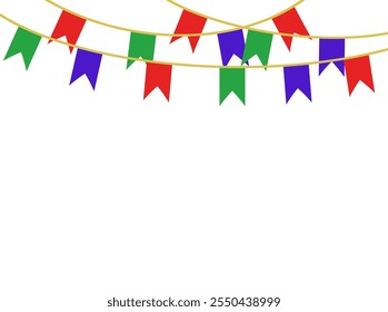 Party Flag Corner Border Frame Background