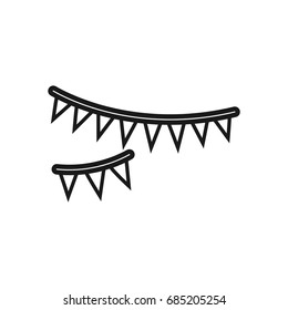 party flag icon. simple outline party flag vector icon