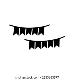 Ilustración de vectores de bandera de partido sobre fondo blanco. Pasos 10