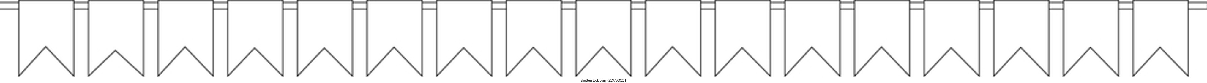 Party flags  black and white doodle character illustration