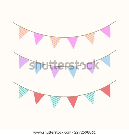 Similar – Image, Stock Photo Decoration pennant chain