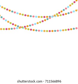 Party Flags, Buntings for Creating a Party Invitation or Card. Vector Illustration EPS10