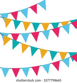 party flags decoration to party background