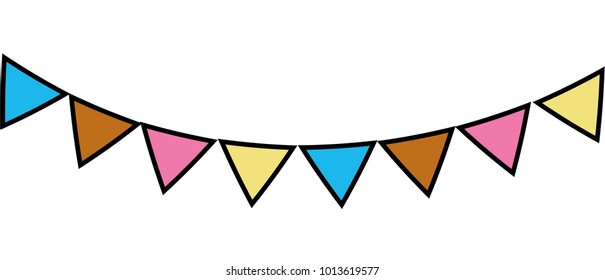 party flags decoration to celebration event