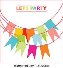 Party flags festive card