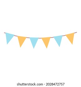 Vector de dibujos animados de las banderas de los partidos. Bandera festiva. Vacaciones de Bunting