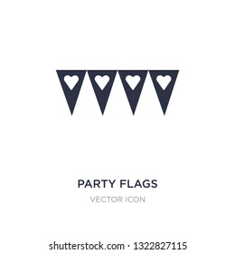 party flags icon on white background. Simple element illustration from Party concept. party flags sign icon symbol design.