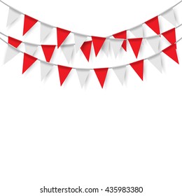 Party Flags On White Background. Vector