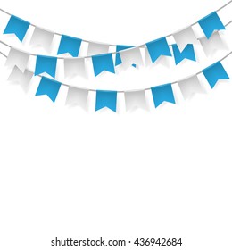 Party flags on white background. Vector