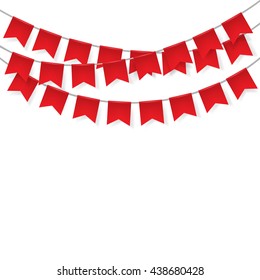 Party flags on white background. Vector
