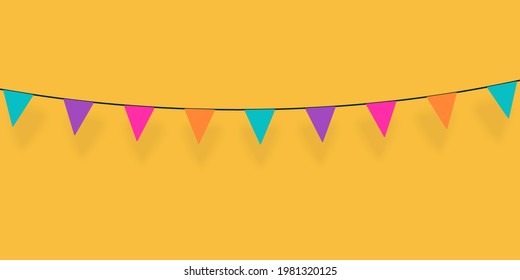 Parteiflags auf weißem Hintergrund, Illustration