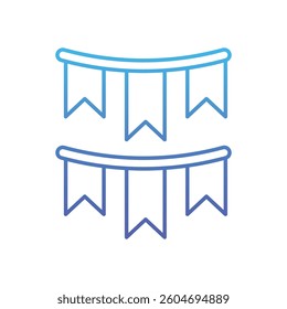 Party Flags Vector icon stock illustration