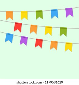 Party flags vector illustration