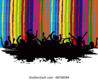 Party Flyer background Illustration vector Disco Dance Card