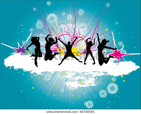 Party Flyer Hintergrund Illustration Vektorillustration Disco Tanzkarte Stock Vektorgrafik Lizenzfrei