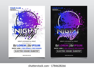 Party flyer or banner design in two color concept. EPS10 Design.