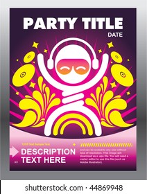 Party flyer card template design