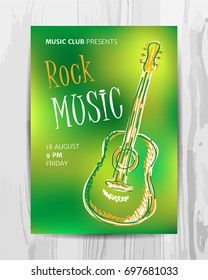 Party Flyer. Club music concert poster. Vector template.