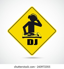Party flyer with DJ-Sign.Eps 10 vector file.