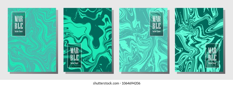 Party flyer or journal cover marble background vectors. Simple placard, corporate brochure, booklet, magazine cover, party banner, poster,  journal background templates. Marble glitch.