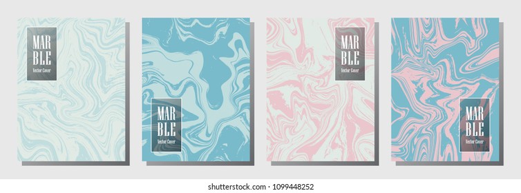 Party flyer or journal cover marble background patterns vector. Stylish brochure, booklet, magazine cover, party banner, invitation, poster,  journal background templates. Liquid marble.